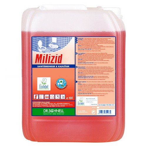 MILIZID, 10 л, pH1, удаляет минеральные и жировые загрязнения